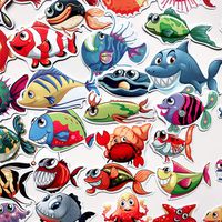 Undersea Animal Laptop Stickers Vinyl - 40 Pack Sea Cute Decals Waterproof Suitable for Water Bottle Car Motorcycle Bicycle Bumper Skateboard Helmet Luggage Phone Case Decoration Gift [No-Duplicate]