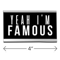 Wellspring I'm Famous Desk Sign