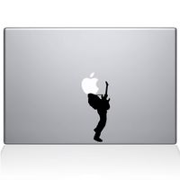 The Decal Guru Guitar Hero MacBook Decal Vinyl Sticker - 13" MacBook Pro (2015 & Older) - Black (1075-MAC-13P-BLA)