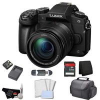 Panasonic Lumix DMC-G85 Mirrorless Micro Four Thirds Digital Camera with 12-60mm Lens Bundle with 32GB Memory Card + Replacement Battery + Carrying Case+ LCD Screen Protectors + More