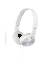 Sony Foldable Headphones with Smartphone Mic and Control - Metallic White