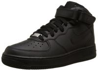 Nike Kids Air Force 1 Mid (GS) Black/Black Basketball Shoe 6 Kids US