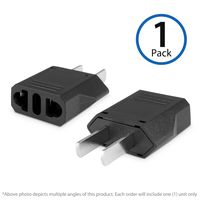 BoxWave European to American Outlet Plug Adapter,Black,Euro to US Adapter - Type B