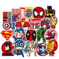 50Pcs Superheros Waterproof Stickers for Laptop Stickers Motorcycle Bicycle Skateboard Luggage Decal Graffiti Patches Stickers