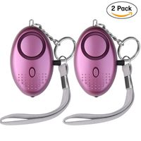 Personal Alarm,Lanticy 2 Pack 130DB Siren Song SOS Emergency Alarm Keychain with LED Flashlight Mini Loud Staff Panic Rape Attack Self-Defense Safty Alarm for Kids Women Elderly Disabled