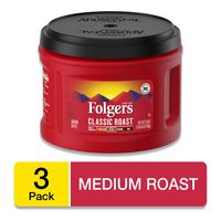 Folgers Classic Roast Coffee, Medium Roast Ground Coffee, 22.6 Ounce, 3 Count