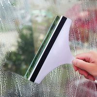 Onese1f Window Squeegees, Rubber Glass Wiper Blades for Bath Kitchen and Car Handle Plastic (2pcs),Blue