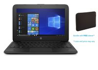 2019 Newest HP Streambook 11.6" HD Display N4000 4GB RAM 32GB eMMC Windows 10, Black, Free 1-Year Office 365, Bundle with Free Sleeve, Select Color