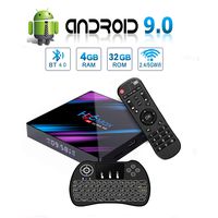 H96 MAX Android 9.0 TV Box, EstgoSZ 4GB+32GB Android Box with Backlit Wireless Keyboard USB 3.0 BT 4.0 Dual WiFi 2.4G 5G 3D H265 KD18.1 4K Smart Android TV Box