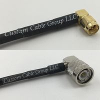 3 feet RG58 SMA MALE ANGLE to TNC Male Angle Pigtail Jumper RF coaxial cable 50ohm High Quality Quick USA Shipping