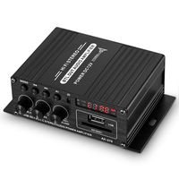 12V Bluetooth Car Power Amplifier 2 Channel Auto Motorcycle Audio Amp SD U-Disk