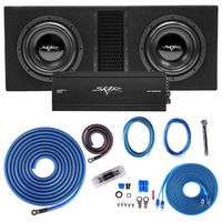 Skar Audio Dual 10" Complete 4, 000 Watt EVL Series Subwoofer Bass Package - Includes Loaded Enclosure with Amplifier