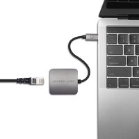 Pepper Jobs USB C Ethernet Adapter Gigabit Ethernet Adapter, 10/100 / 1000 Mbps Compatible with USB-C Devices Including MacBook Pro, XPS 13/15, HP Spectre, ChromeBook Pixel, Surface Book 2 and More