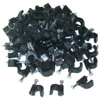 ACL RG6 Cable Clip, Black (100 Clip per Bag)