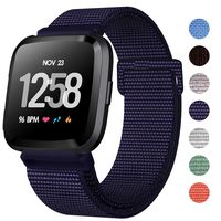 HAPAW Nylon Bands Compatible with Fitbit Versa/Versa 2, Soft Adjustable Breathable Sport Replacement Strap Band Accessories Wristband Women Man for Versa Smartwatch