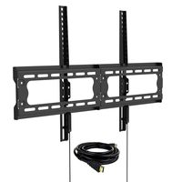 Loctek F7M Low Profile Fixed TV Wall Mount Bracket with VESA Patterns up to 600 x 400 and max.165lbs Loading Capacity for 32-65 inch LCD LED Plasma TVs