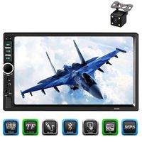 Carlike 7" Double DIN Touch Screen in Dash Bluetooth Car Stereo MP5 MP3 Audio 1080P Video Player FM Radio/TF/USB/AUX-in/Suppport Rear View Camera