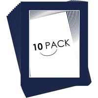 Golden State Art, Pack of 10, 16x20 for 12x16 Dignity Blue Color Picture Photo Mat -White-core, Acid-Free - Great for Frames, Artwork, Prints, Pictures