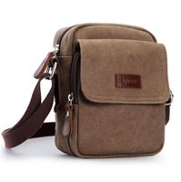 Retro Canvas Messenger Shoulder Bags Pack Classic Outdoor Sports Satchel Traveling Hiking Trekking Bag Business Laptop Cross Body Satchel Simple Leisure Packets for Men