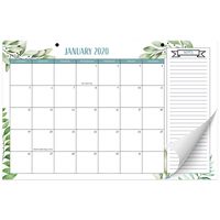 ZICOTO 2020 Greenery Desk Calendar 17" x 11" - 18 Month Desktop Wall Calendar with Note Section for Easy Planning from November 2019 - April 2021
