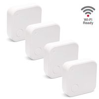 Fox&Summit WiFi Vibration Sensor with Built-in Chime, Multi-Purpose WiFi Enabled Battery Operated Smart Sensor for Home Security, No Hub Required [4PK]