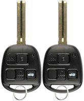KeylessOption Keyless Entry Remote Fob Uncut Car Master Ignition Key Blade For Lexus ES330 LS430 SC430, HYQ12BBT (Pack of 2)