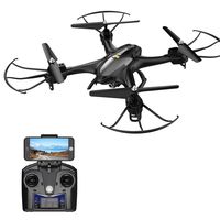 Holy Stone HS200 FPV RC Drone with HD WiFi Camera Live Feed 2.4GHz 4CH 6-Axis Gyro Quadcopter with Altitude Hold, Gravity Sensor and Headless Mode RTF Helicopter, Color Black