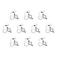 10 Pack BOMMEOW BCT15-M1 1-Wire Acoustic Clear Tube Earpiece for Motorola Mototrbo CLS1410 XT460 DLR1020 Bearcom