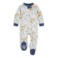 Burt's Bees Baby Unisex Baby Sleep & Play, Organic Pajamas, NB-9M One-Piece Zip Up Footed PJ Jumpsuit, World Explorer, Newborn