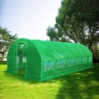 Quictent 2 Doors 19.7x9.8x6.6ft Galvanized Heavy-Duty Portable Greenhouse Large Walk-in Tunnel Green Garden Hot House with 12 Vents