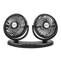 SkyGenius Dual Head USB Powered Car Cooling Fan, 3 Speed Adjustable Auto Fan for Car SUV RV Boat Truck Vehicles Golf, Mini Desk Fan Home Office(5V, 2A)
