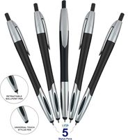 Stylus Pen,Capacitive Stylus & Ballpoint Click Pen with Comfort Grip For Universal touchscreen Devices, Tablets,iPad, iPhone 6,6 Plus, iPod, Android,Samsung Galaxy (Black 5 Pack)
