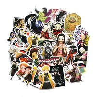 SosoJustgo2 73 Pcs My Hero Academia Anime Popular Sticker Decals Laptop Luggage Sticker Graffiti Sticker Waterproof Sticker Suitcase Car Bike Skateboard Guitar Sticker(Demon Slayer Set1 50PCS)