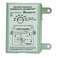 Ventamatic XXFIRESTAT 10-Amp Adjustable Programmable Thermostat with Firestat for Power Attic Ventilators, Replacement Thermostat