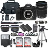 Canon EOS 7D 20.2 MP AF Full HD 1080p DSLR Camera with Canon EF-S 18-135mm f/3.5-5.6 IS STM Lens + 2pc SanDisk 32GB Memory Cards + Accessory Kit
