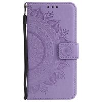 Lomogo Samsung Galaxy S10 5G / G977 Case Leather Wallet Case with Kickstand Card Holder Shockproof Flip Case Cover for Samsung Galaxy S10 5G - LOHHA080279 Purple