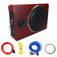 8'' 600W Under Seat Car Active Sub Woofer Speaker Stereo Bass Audio Powered Amp