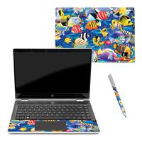 MightySkins Skin Compatible with HP Pavilion x360 14" (2018) - Tropical Fish | Protective, Durable, and Unique Vinyl Decal wrap Cover | Easy to Apply, Remove, and Change Styles | Made in The USA