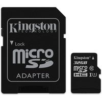 Kingston Digital 32GB microSDHC Class 10 UHS-I 45MB/s Read Card with SD Adapter (SDC10G2/32GB)