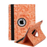 iPad Air 2 Generation Case, SorbSun 360 Degree Rotating PU Leather Flip Folio Stand Cases Cover Auto Sleep/Wake Feature for Apple iPad Air 2,Orange