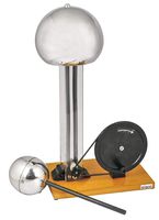 Hand Crank Van De Graaf Generator, up to 100kV, 7.5" Dome, 4" Discharge Sphere, 22" Tall