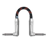 Spectraflex Braided Series Pedal Cable, Dual Right Angle Plugs, 6 Inch, Red