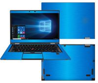 Decalrus - Protective Decal for Lenovo ThinkPad X1 Yoga (2nd Gen.) (14" Screen) Laptop LITE Blue Texture Brushed Aluminum Skin Skins Decal for case Cover wrap BAlenovoTnkPadX1yoga2genLiteBlue