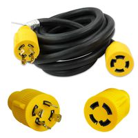 Leisure Cords 4-Prong 15 Feet 30 Amp Generator Cord, 10 Gauge Heavy Duty L14-30 Generator Power Cord Up to 7,500W (15-Feet)