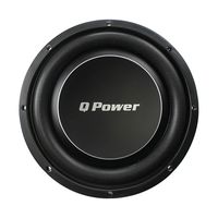 Q Power Deluxe 10 Inch Shallow Mount 1000 Watt Flat Car Subwoofer | QPF10-FLAT