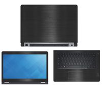 Decalrus - Protective Decal for Dell Latitude E5470 (14" Screen) Laptop Black Texture Brushed Aluminum Skin Skins Decal for case Cover wrap BAlatitudeE5470Back