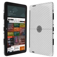 Skinomi TechSkin - HP Split 13 x2 Screen Protector Ultra Clear Shield + Silver Carbon Fiber Full Body Protective Skin +