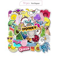 Lesgos Waterproof Vinyl Stickers for Water Bottle Phone Laptop Skateboard Bicycle Guitar Luggage Back to School for Girls and Boys, 50 Pcs, Honey Life Style