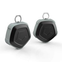 Cobble Pro [2-Pack] for iPhone 11 11 Pro Max Waterproof Shockproof Portable Sporty Outdoor BT Speaker 4.2,Strong Bass/Punchy Sound/True Wireless Stereo/NFC Pairing 2000mAh Power Bank,Black/Gray