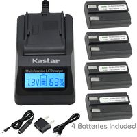 Kastar Fast Charger Kit and EN-EL1 Battery (4-Pack) for ENEL1, NP-800 and Nikon Cooipix 4300 4500 4800 5400 5700 775 8700 880 885 995 CoolpixE880 and Konica Minota DG-5W Dimage A200 Cameras
